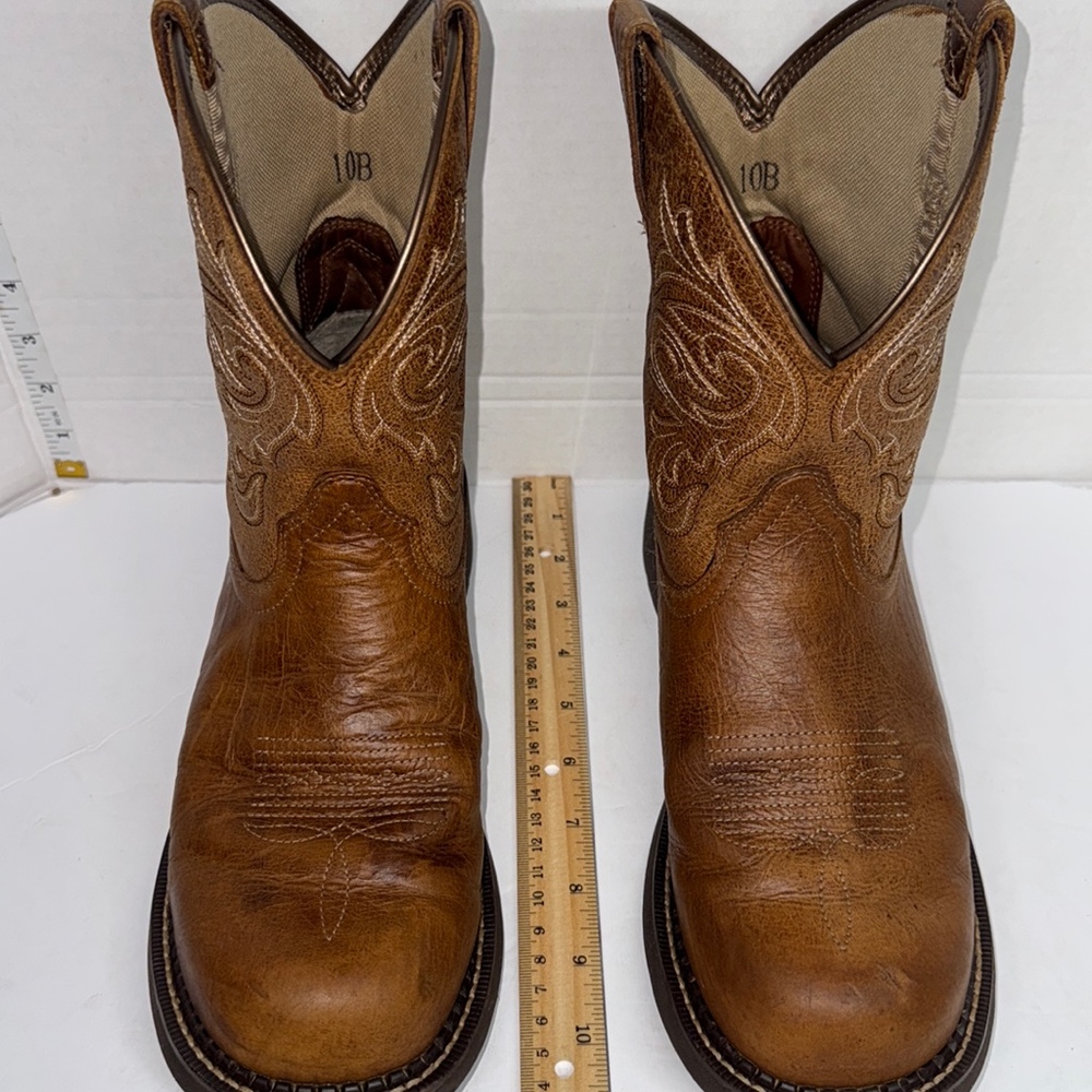 Ariat Women's Fatbaby Heritage Mazy Western Boots Crackled Cottage Brown 10 B